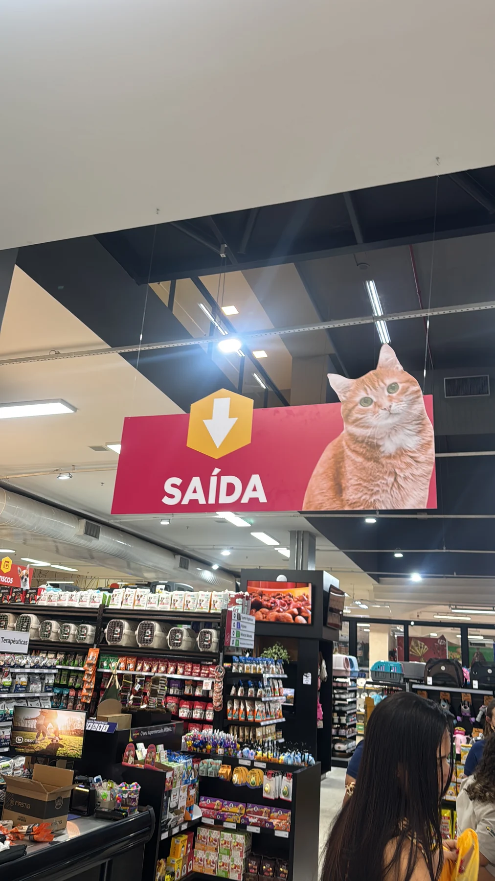 Referência visual: Sinalização de saída